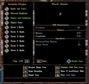 UO Outlands — Master Pure Mage PvM Build