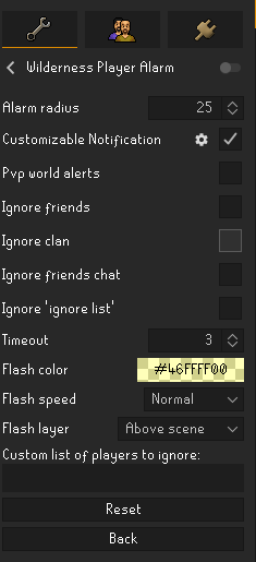 Wilderness Player Alarm
